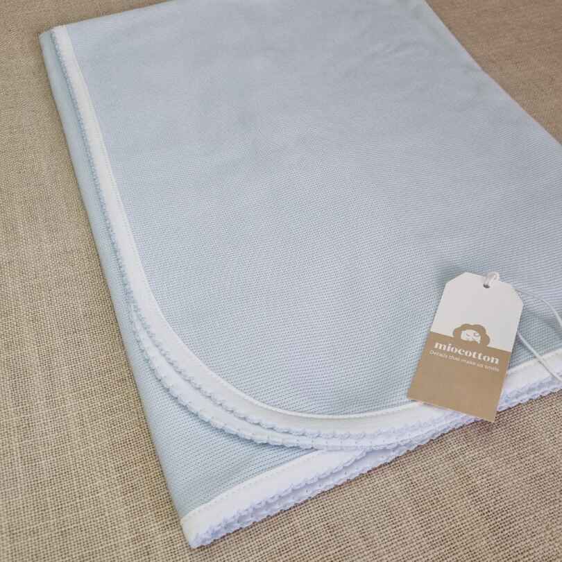 Mantita de apego Punto Inglés celeste