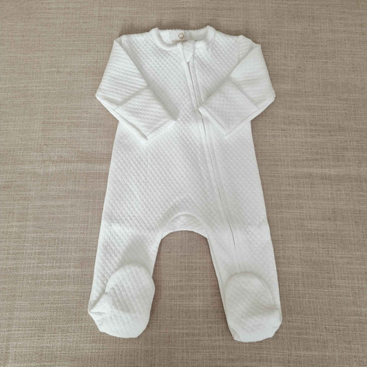 Pijama Rombo con cierre blanco