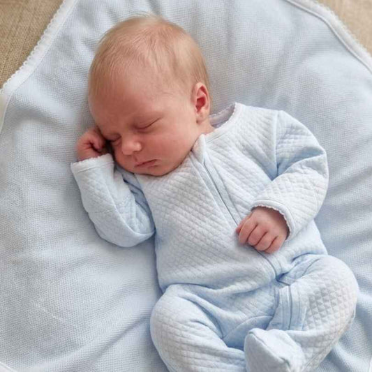 Pijama Rombo con cierre celeste