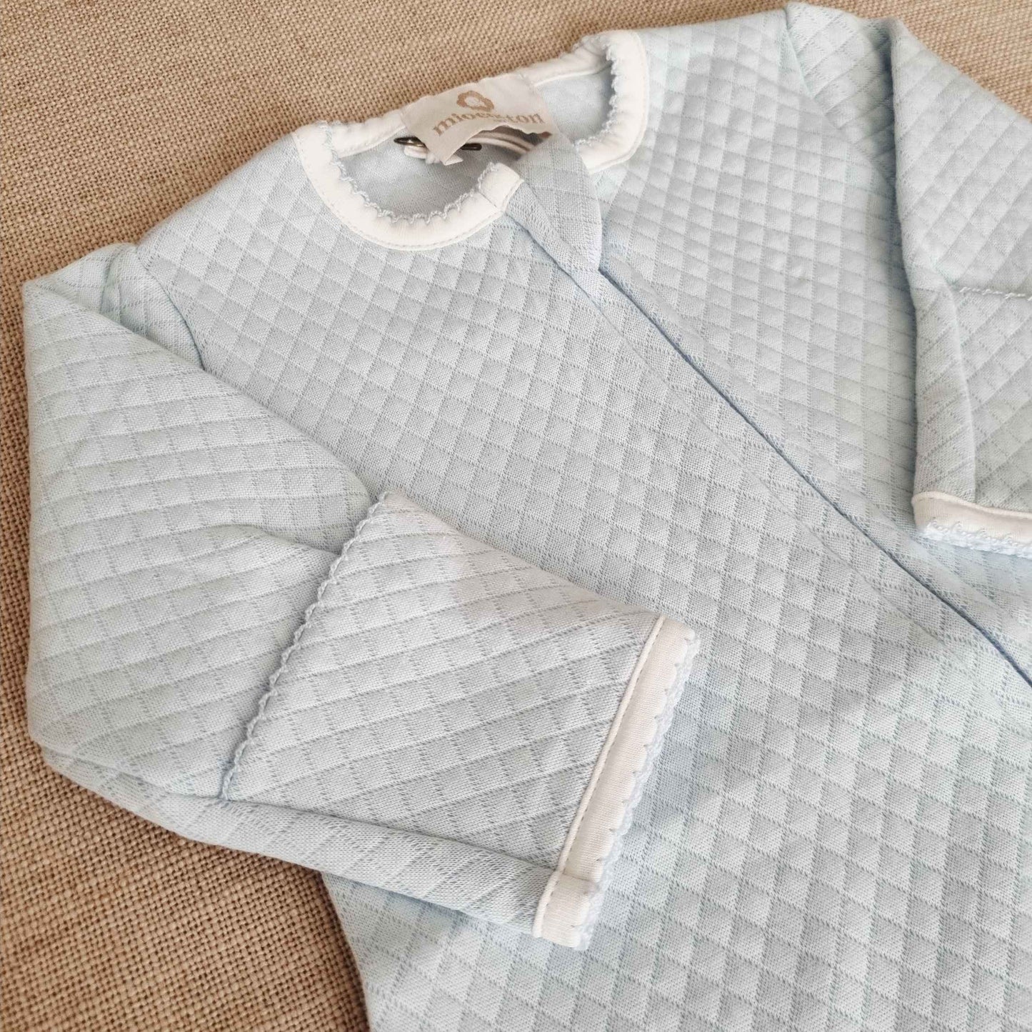Pijama Rombo con cierre celeste
